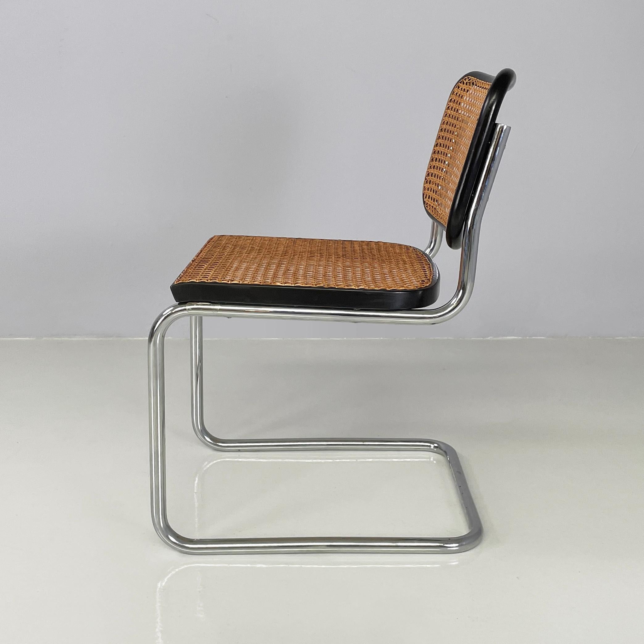 Mid-Century Modern Italian mid-century modern Black Chair Cesca by Marcel Breuer for Gavina, 1960s