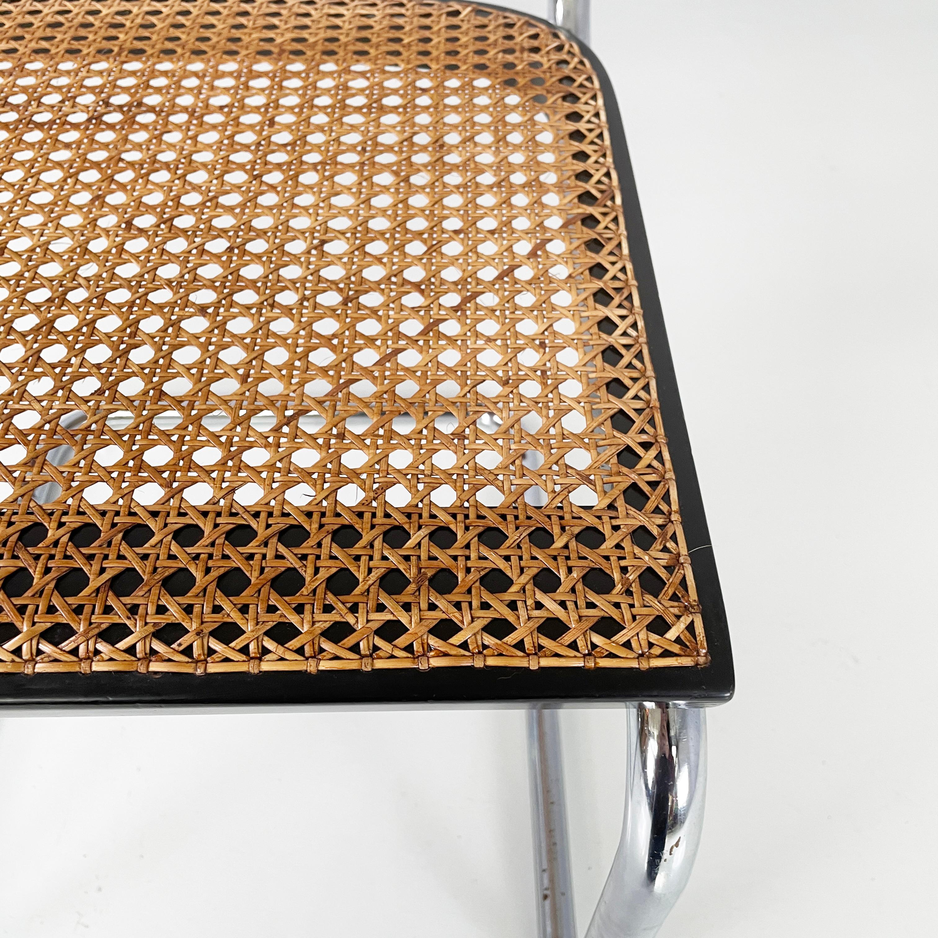 Chaise noire italienne du milieu du siècle dernier Cesca par Marcel Breuer pour Gavina, années 1960 3