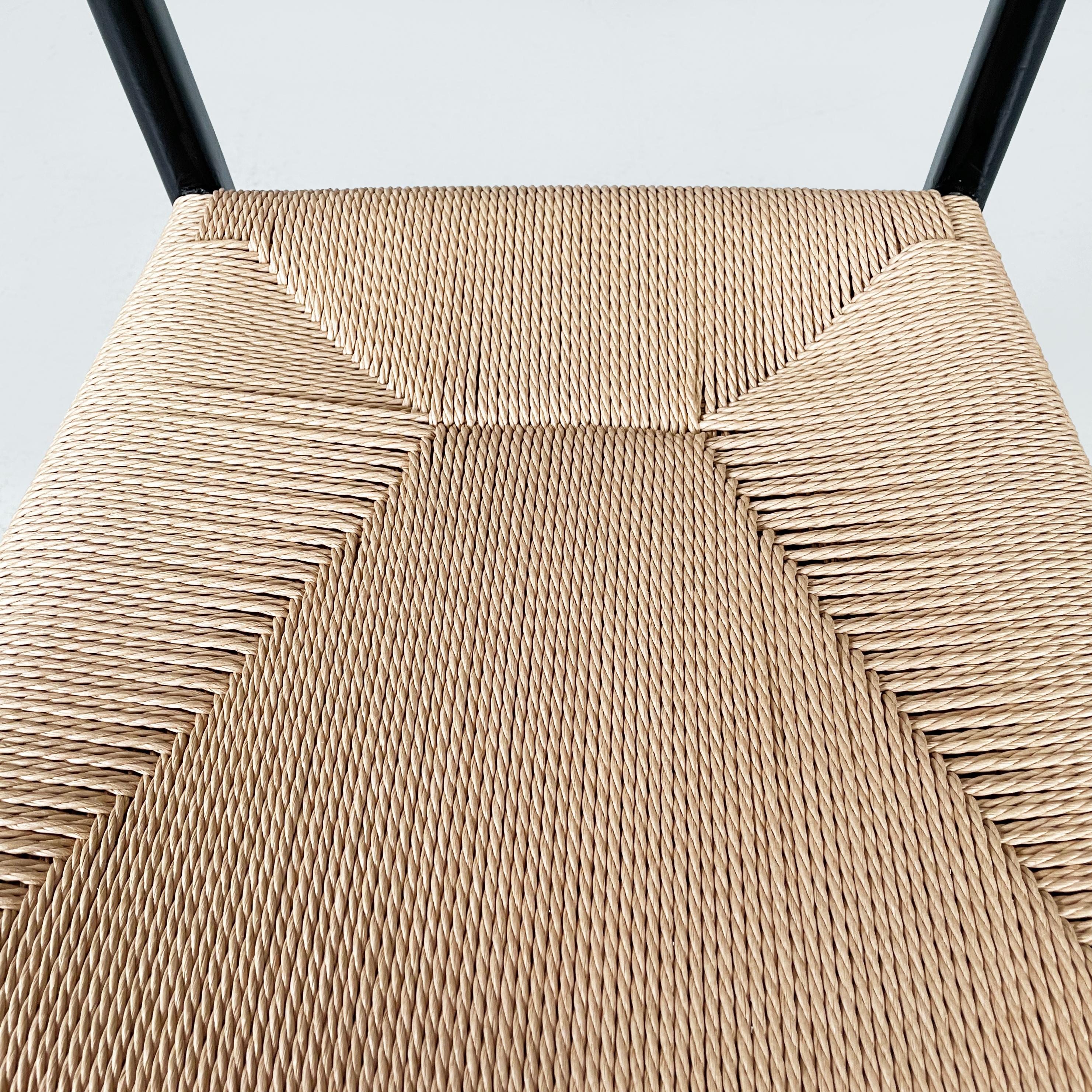 Italian mid-century modern black chairs Leggera by Gio Ponti for Cassina,  1960s in vendita 4