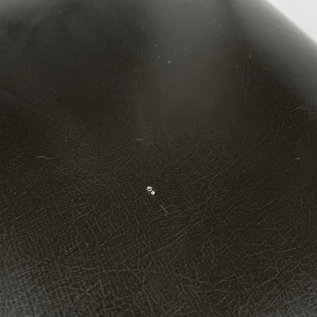 Italian mid-century modern black faux leather and black metal chair, 1960s For Sale 4