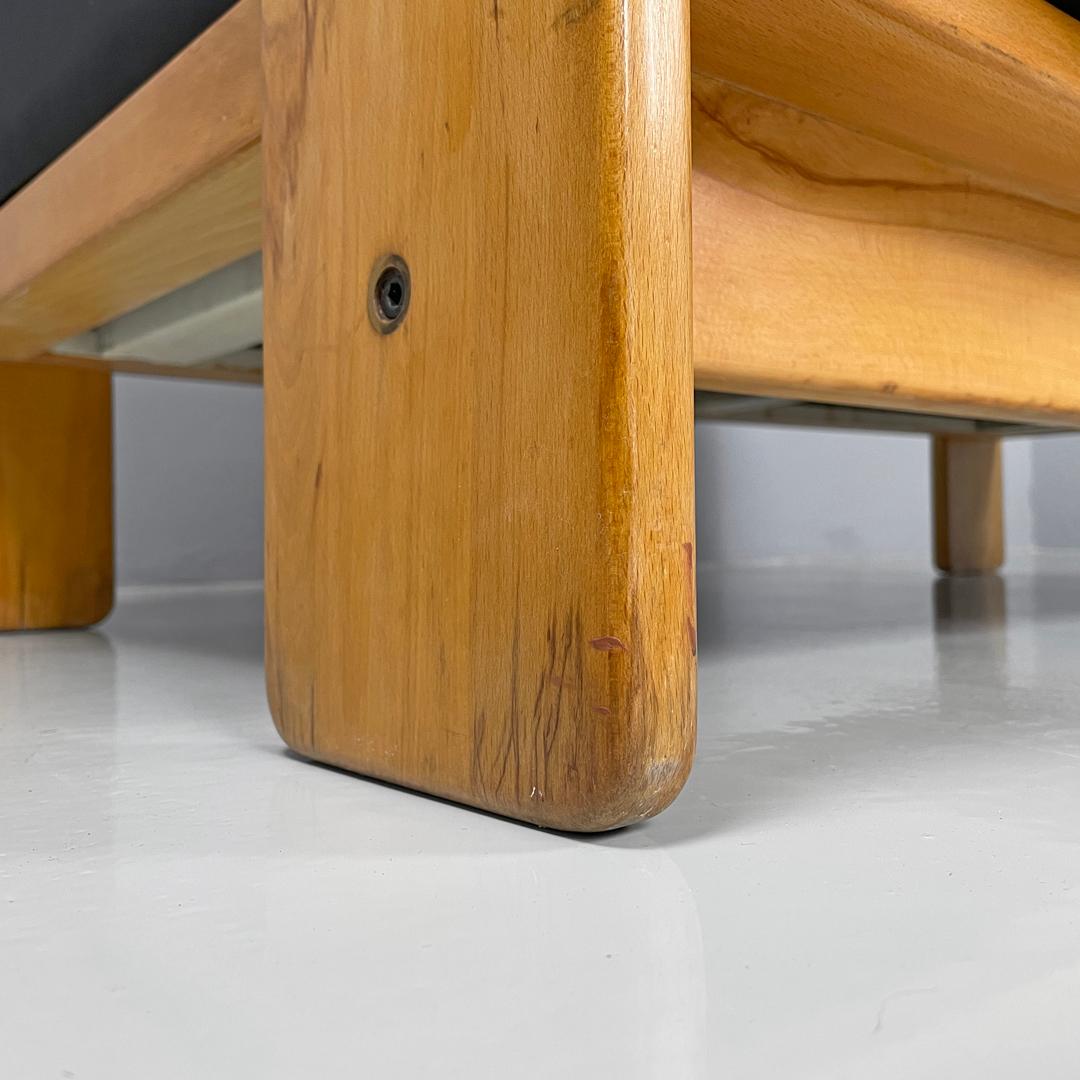 Divano italiano in ecopelle nera della metà del secolo scorso Bastiano Scarpa Gavina 1960 in vendita 11
