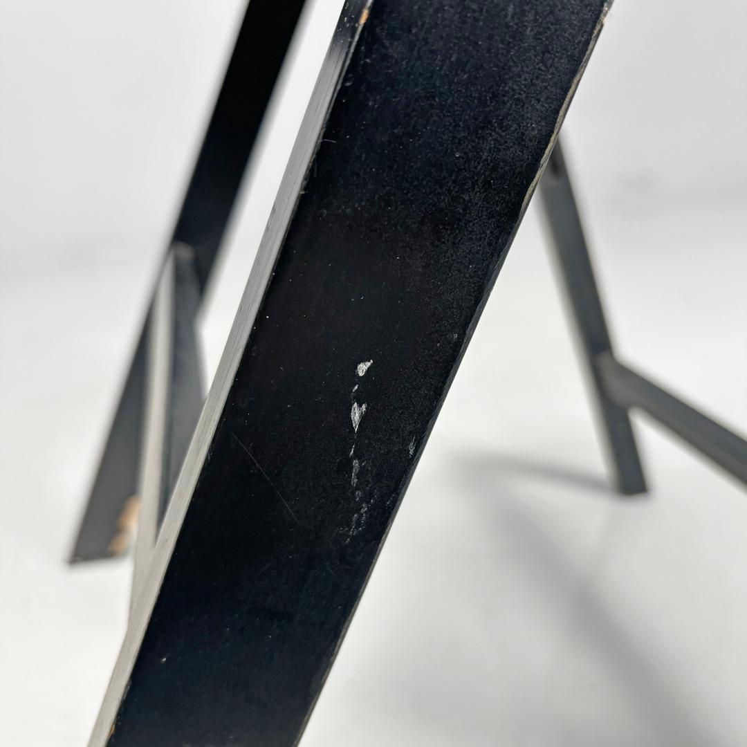 Italian mid-century modern black folding chair Tric Castiglioni BBB, 1960s For Sale 4