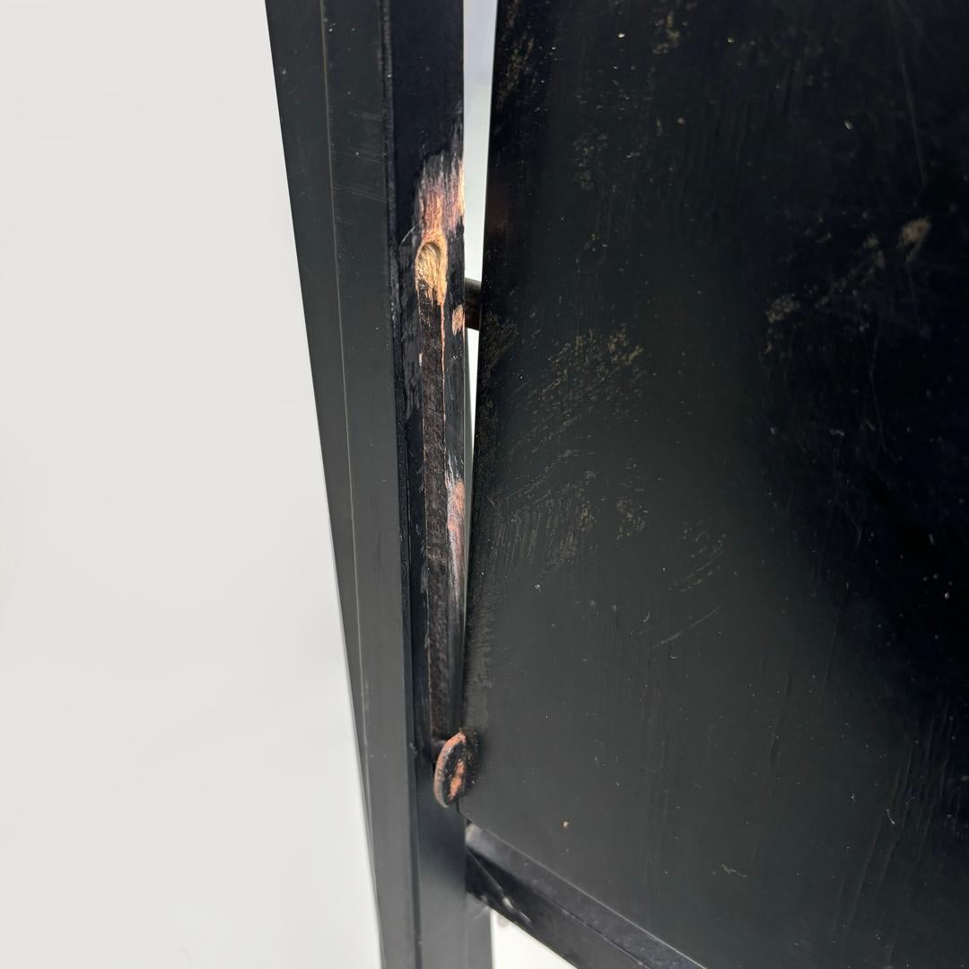 Italian mid-century modern black folding chair Tric Castiglioni BBB, 1960s For Sale 6