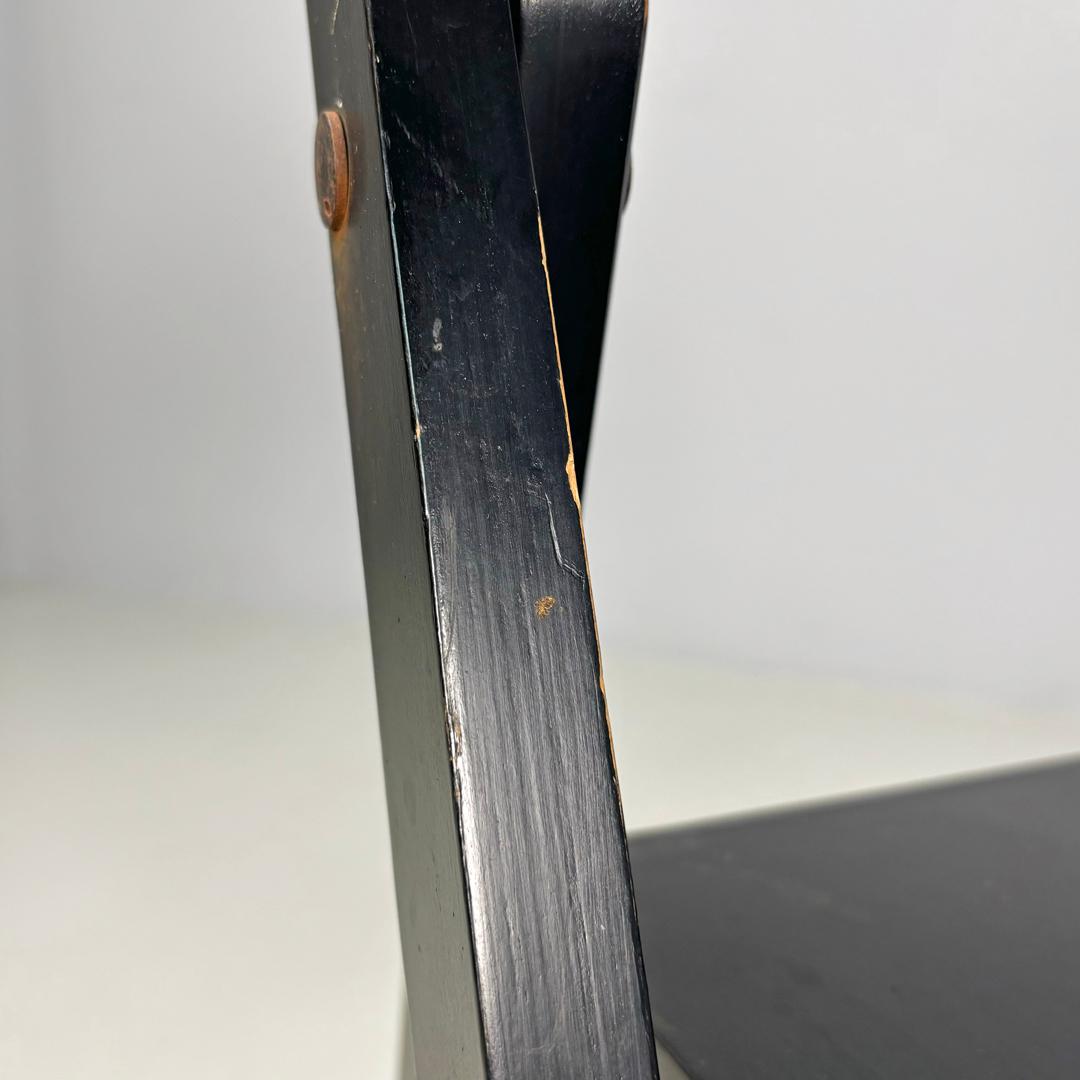 Italian mid-century modern black folding chair Tric Castiglioni BBB, 1960s For Sale 11