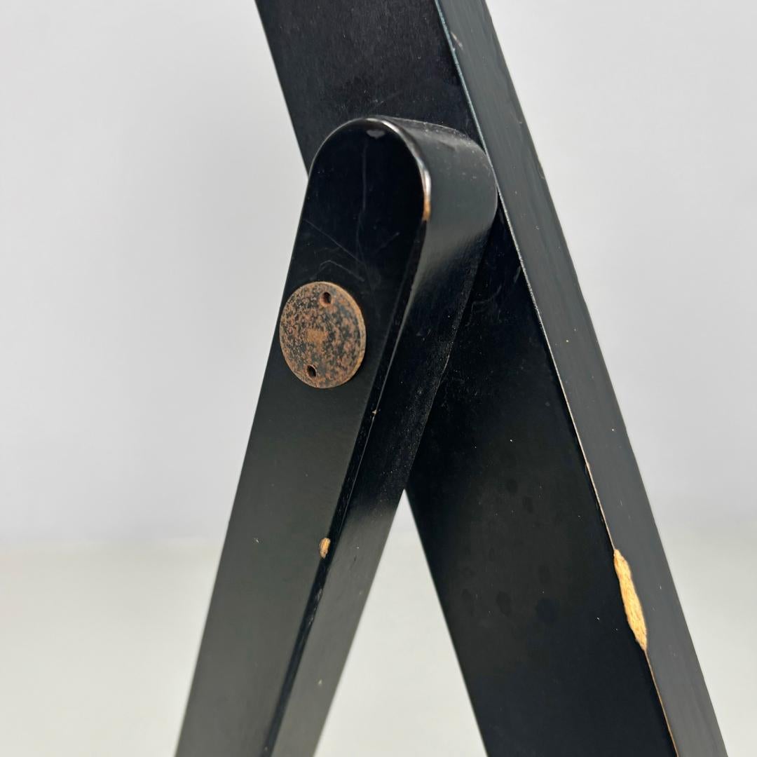 Italian mid-century modern black folding chair Tric Castiglioni BBB, 1960s For Sale 12