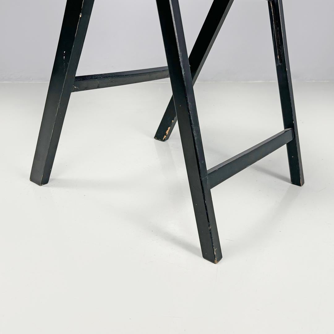 Italian mid-century modern black folding chair Tric Castiglioni BBB, 1960s For Sale 13