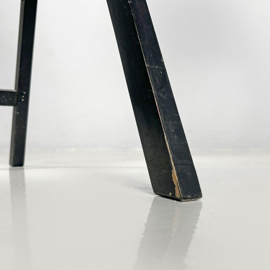 Italian mid-century modern black folding chair Tric Castiglioni BBB, 1960s For Sale 14