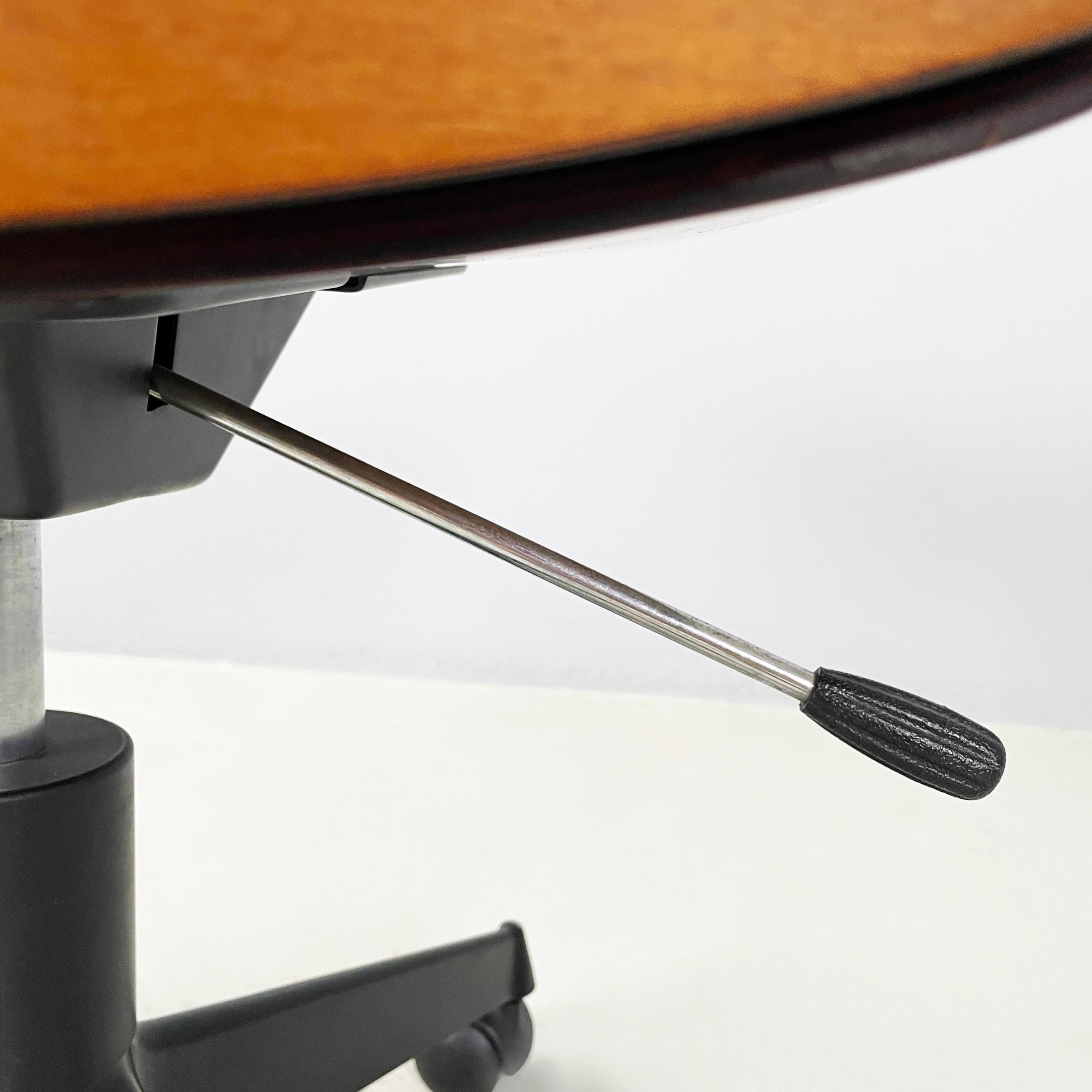 Italian mid-century modern Black leather Office chairs by Ico Parisi MIM, 1960s 10