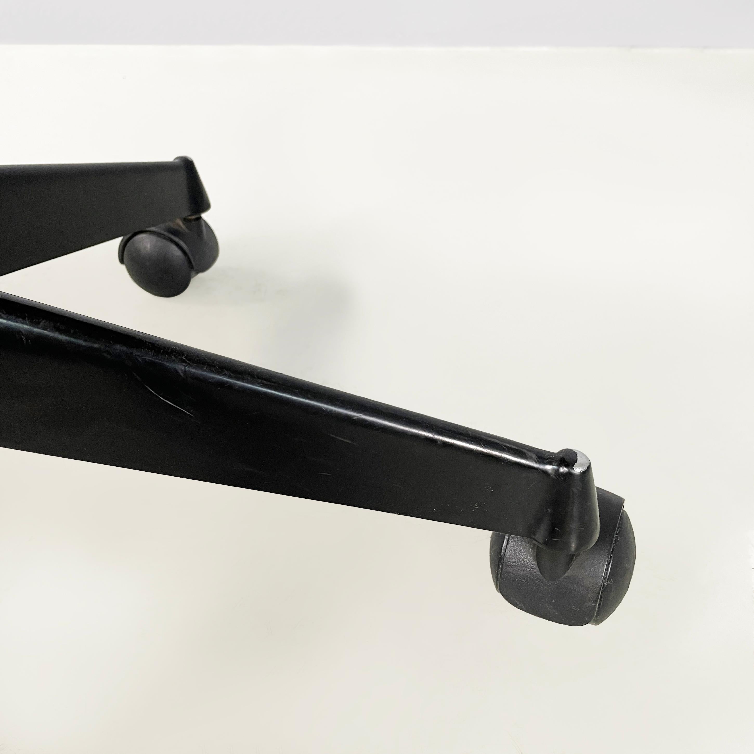 Italian mid-century modern Black leather Office chairs by Ico Parisi MIM, 1960s 13