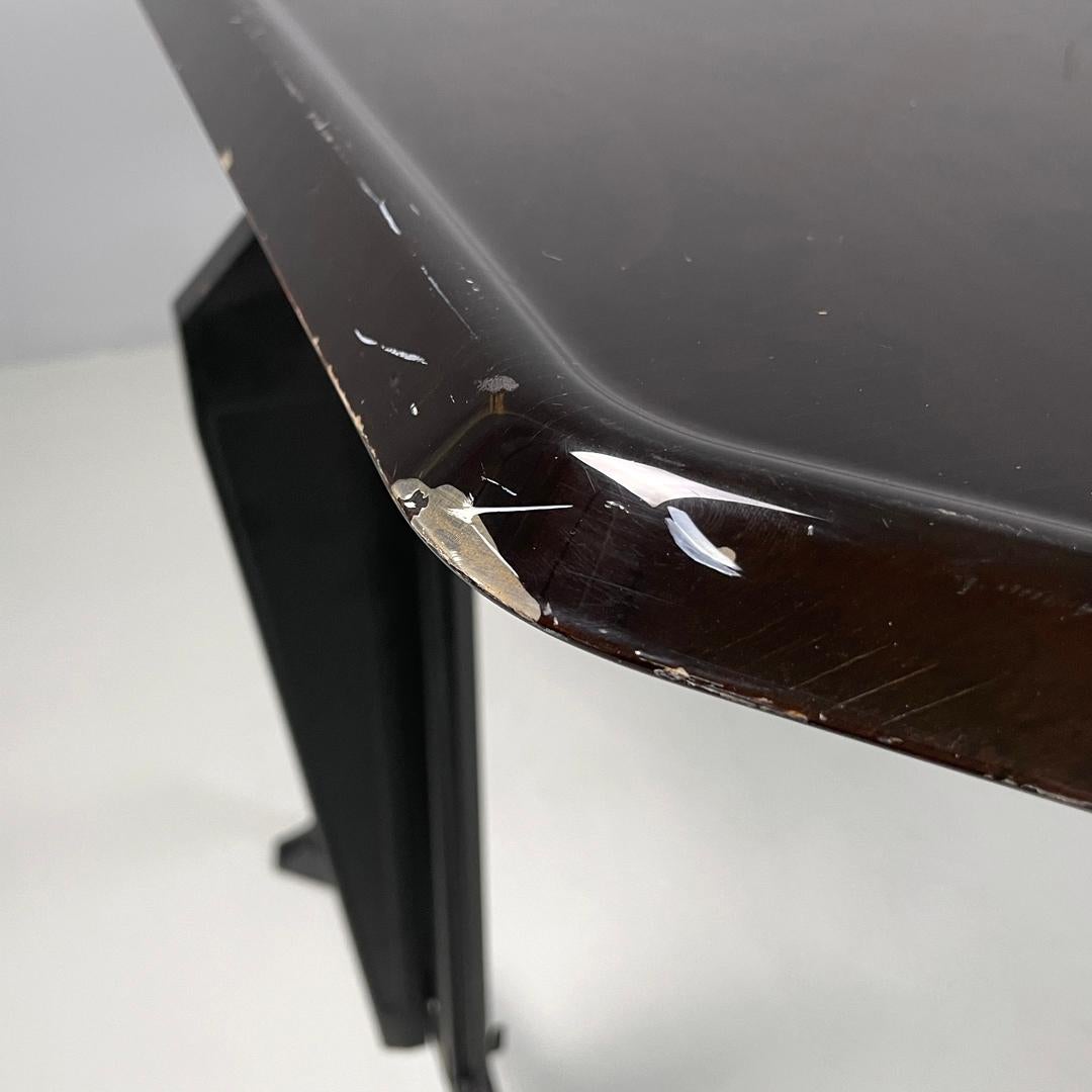 Escritorio italiano moderno de mediados de siglo en metal laminado negro Arco BBPR Olivetti, años 60 en venta 7