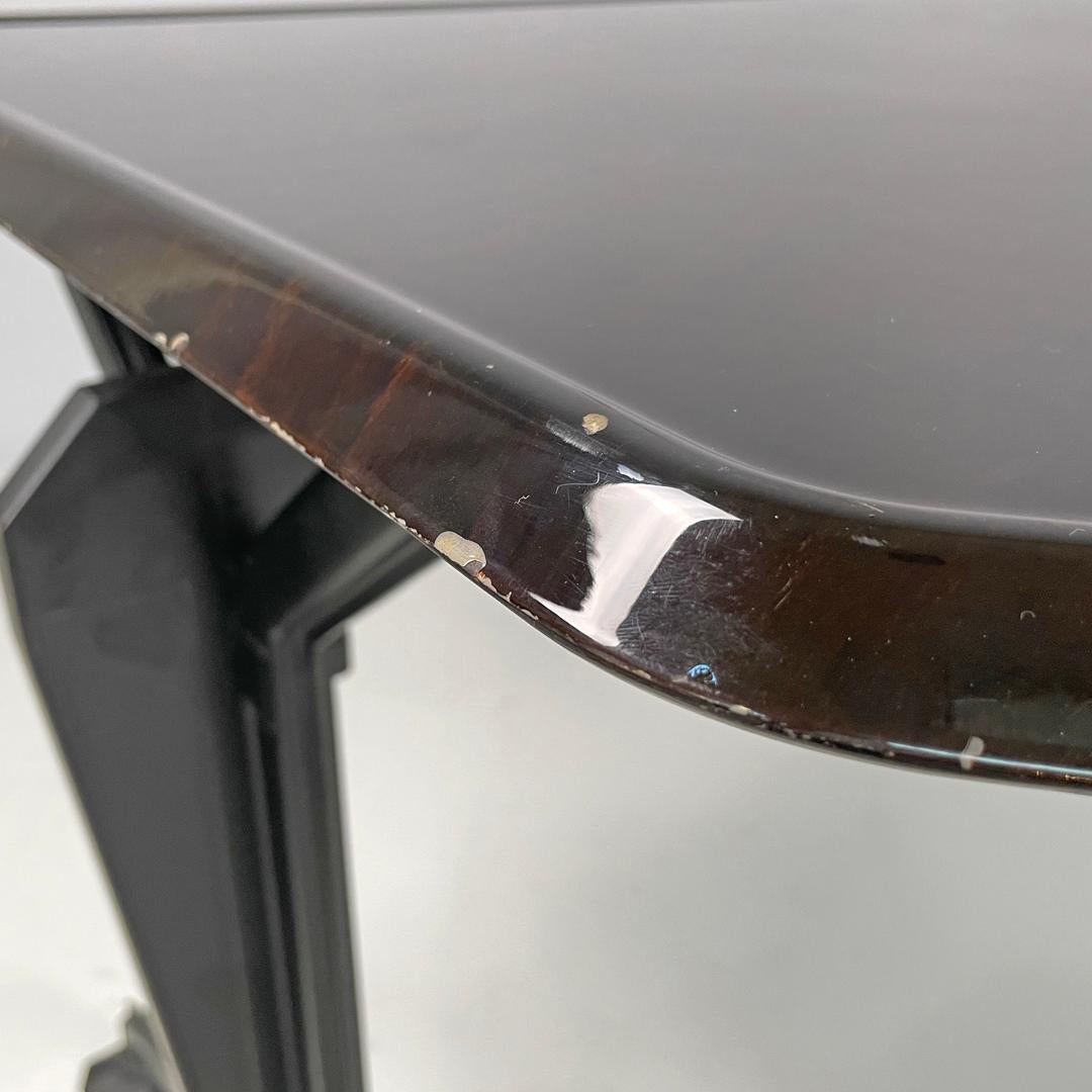 Escritorio italiano moderno de mediados de siglo en metal laminado negro Arco BBPR Olivetti, años 60 en venta 8