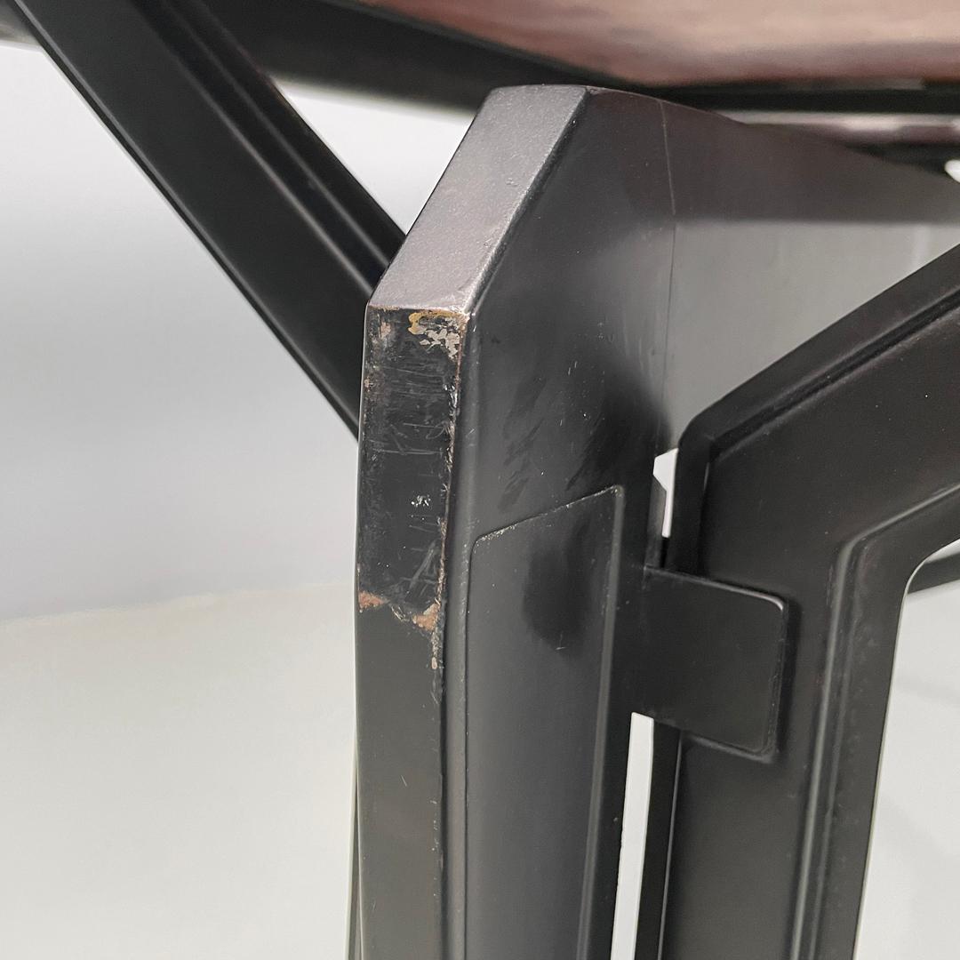 Escritorio italiano moderno de mediados de siglo en metal laminado negro Arco BBPR Olivetti, años 60 en venta 11