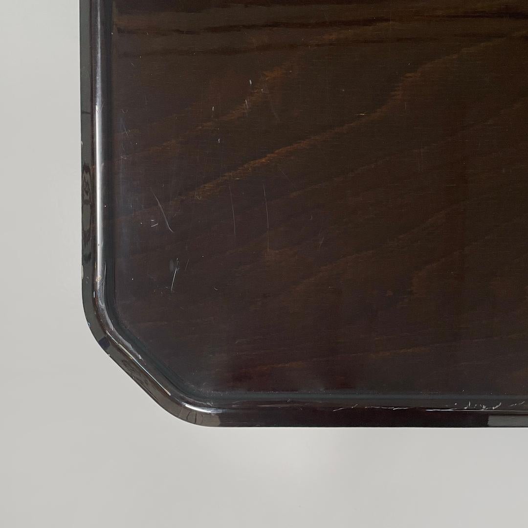 Escritorio italiano moderno de mediados de siglo en metal laminado negro Arco BBPR Olivetti, años 60 en venta 2
