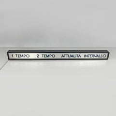 Italian mid-century modern black metal silver plastic cinema light sign, 1960s