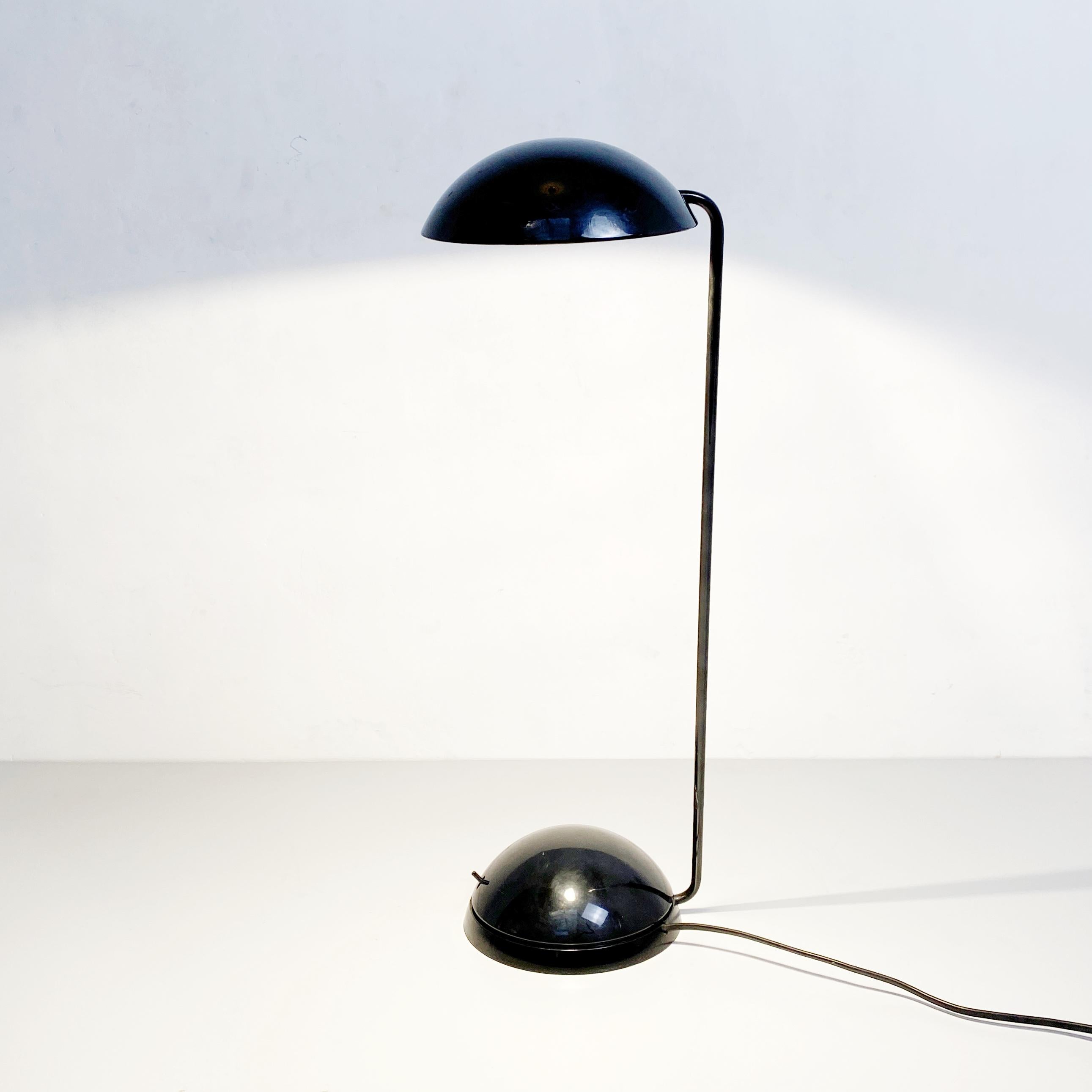 Italian Mid-Century Modern Black Plastic Table Lamp, 1980s 8