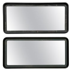 Italian mid-century modern black wooden wall mirrors, 1950s