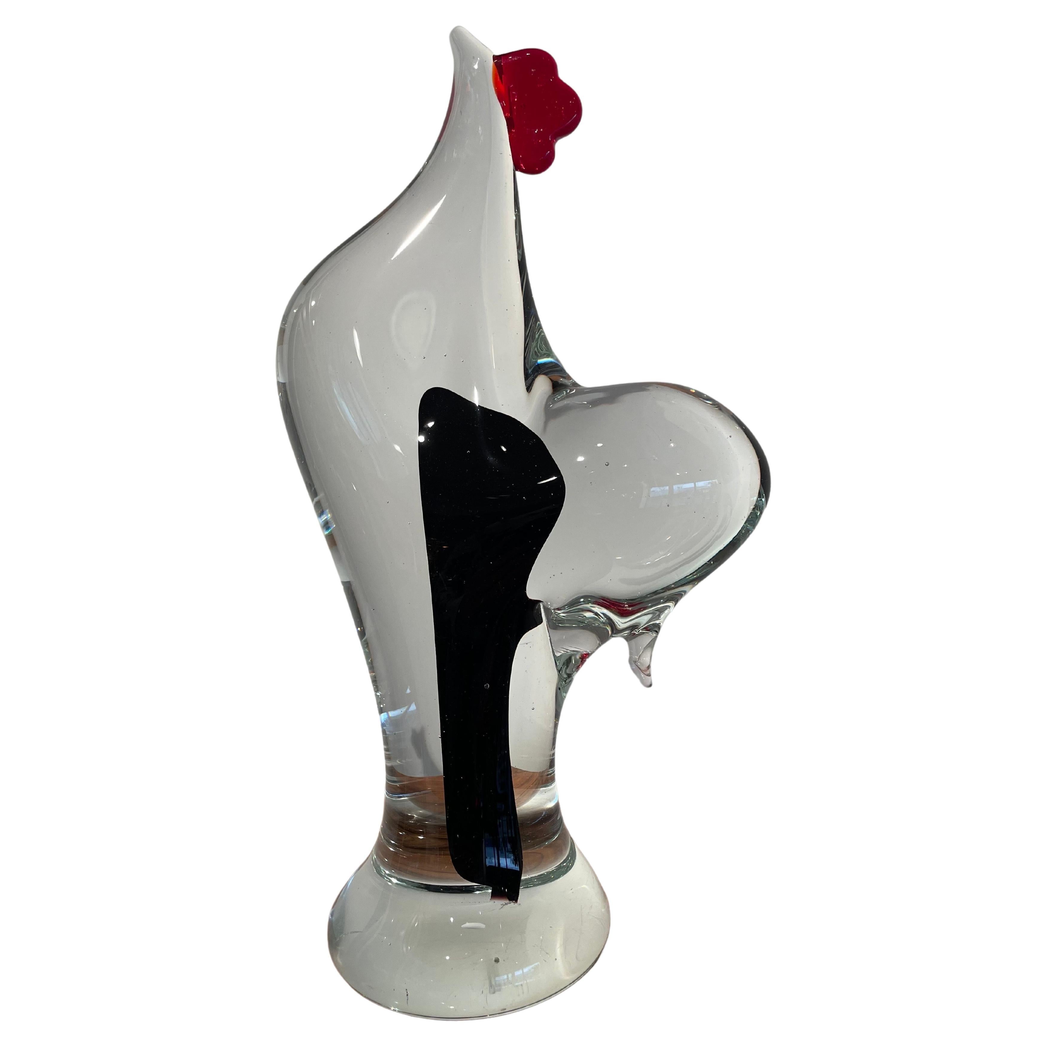 Gallo de vidrio soplado italiano de mediados del siglo XX, Antonio da Ros para Cenedese en venta