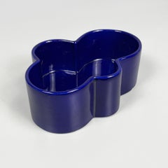 Italian mid-century modern Blue bowl by Mangiarotti for Fratelli Brambilla 1970s