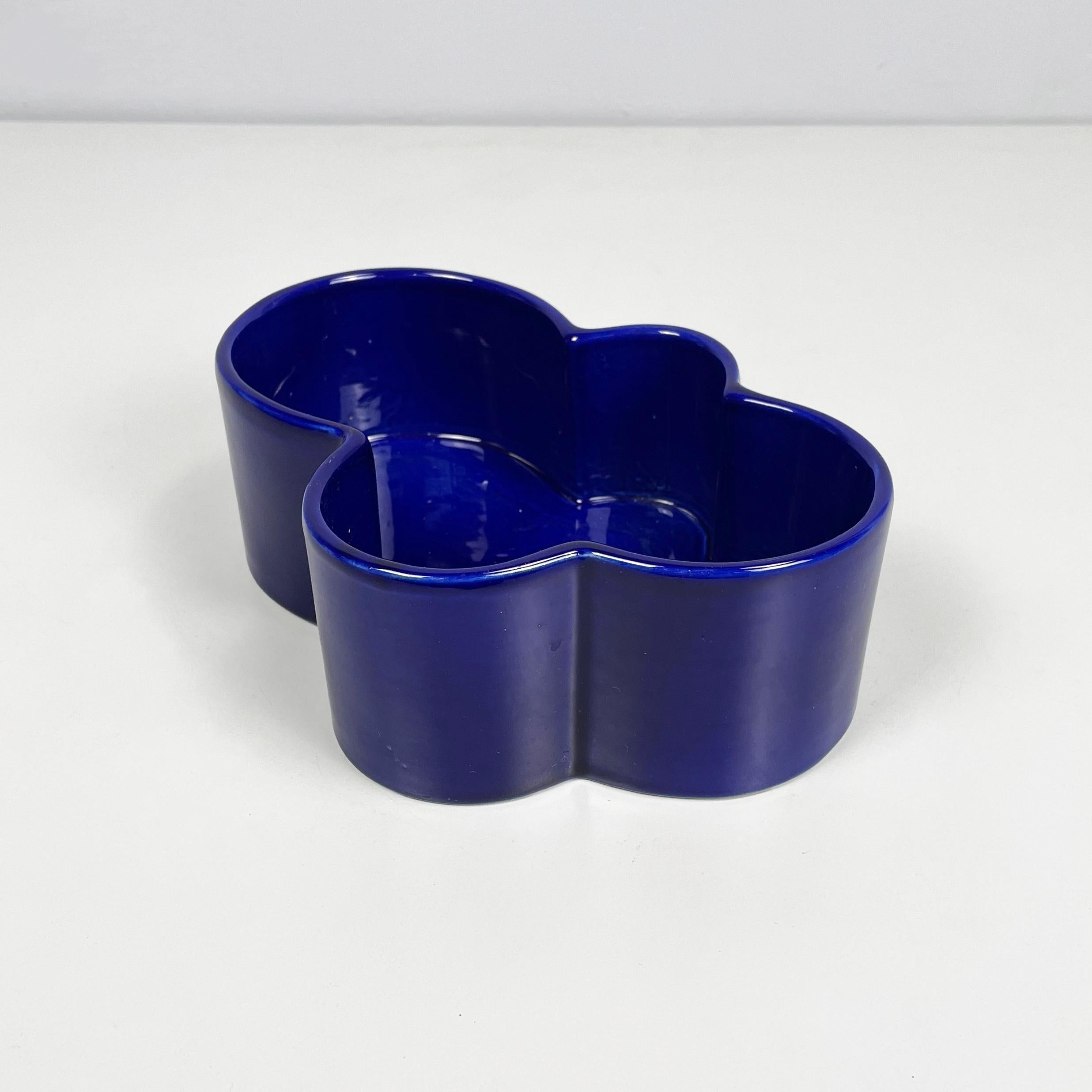 Mid-Century Modern Bol bleu italien moderne du milieu du siècle dernier de Mangiarotti pour Fratelli Brambilla 1970 en vente