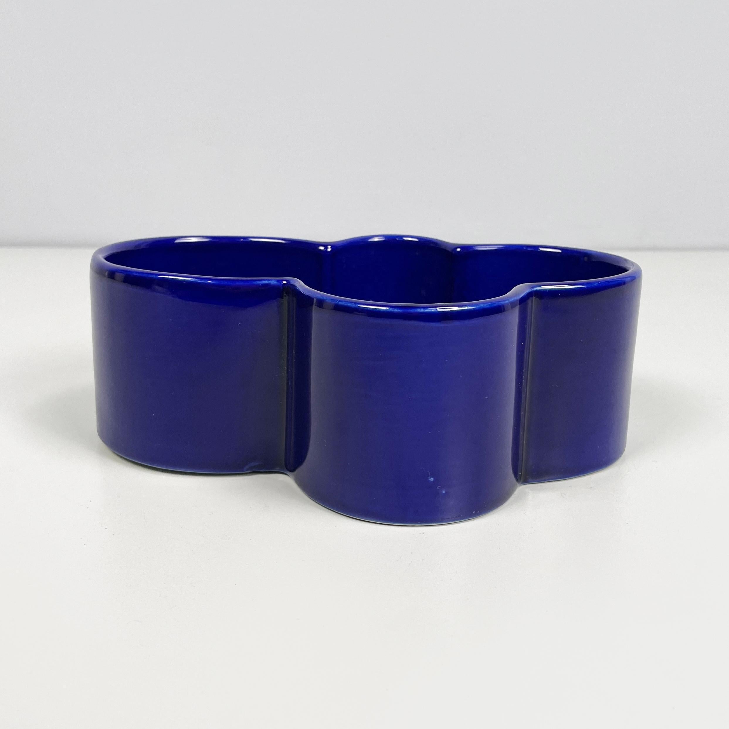 Fin du 20e siècle Bol bleu italien moderne du milieu du siècle dernier de Mangiarotti pour Fratelli Brambilla 1970 en vente