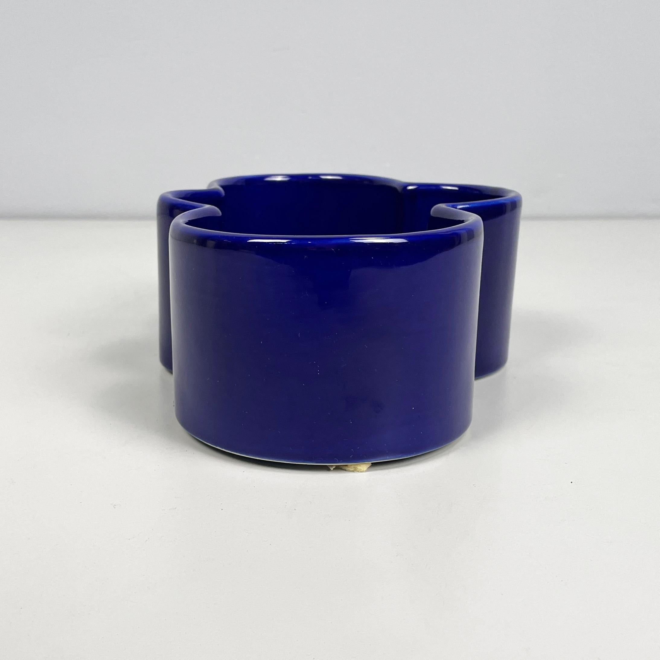 Céramique Bol bleu italien moderne du milieu du siècle dernier de Mangiarotti pour Fratelli Brambilla 1970 en vente