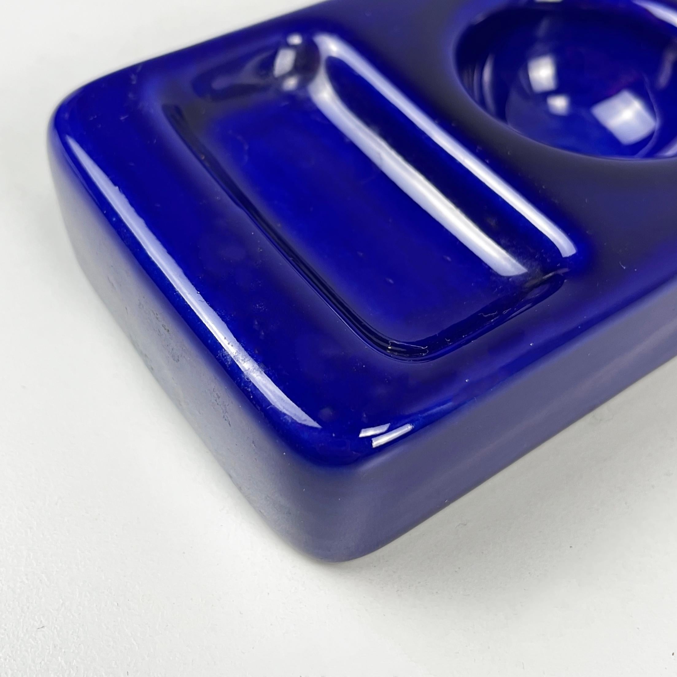 Fine XX secolo Portauovo blu italiano di metà secolo moderno di Mangiarotti Fratelli Brambilla anni '70 in vendita