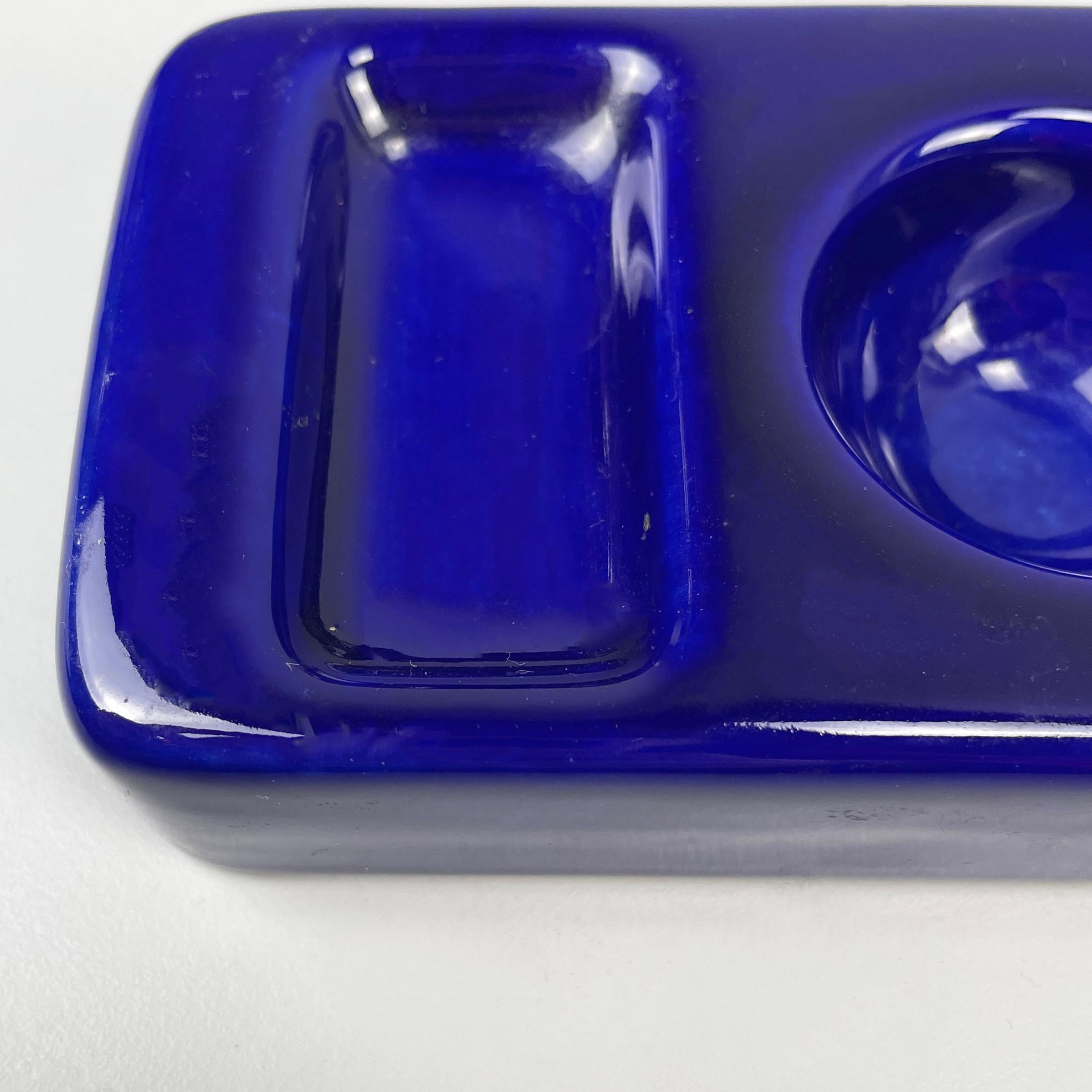 Ceramica Portauovo blu italiano di metà secolo moderno di Mangiarotti Fratelli Brambilla anni '70 in vendita