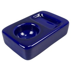 Vintage Italian mid-century modern blue egg cup by Mangiarotti Fratelli Brambilla 1970s