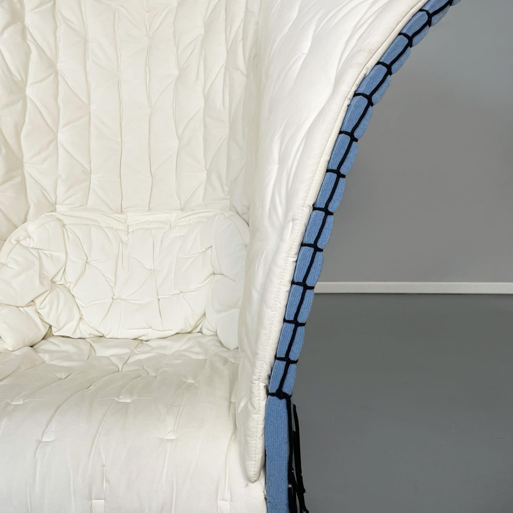 Italian Mid-Century Modern Blue Felt Feltri Armchair by Pesce for Cassina, 1990s 3
