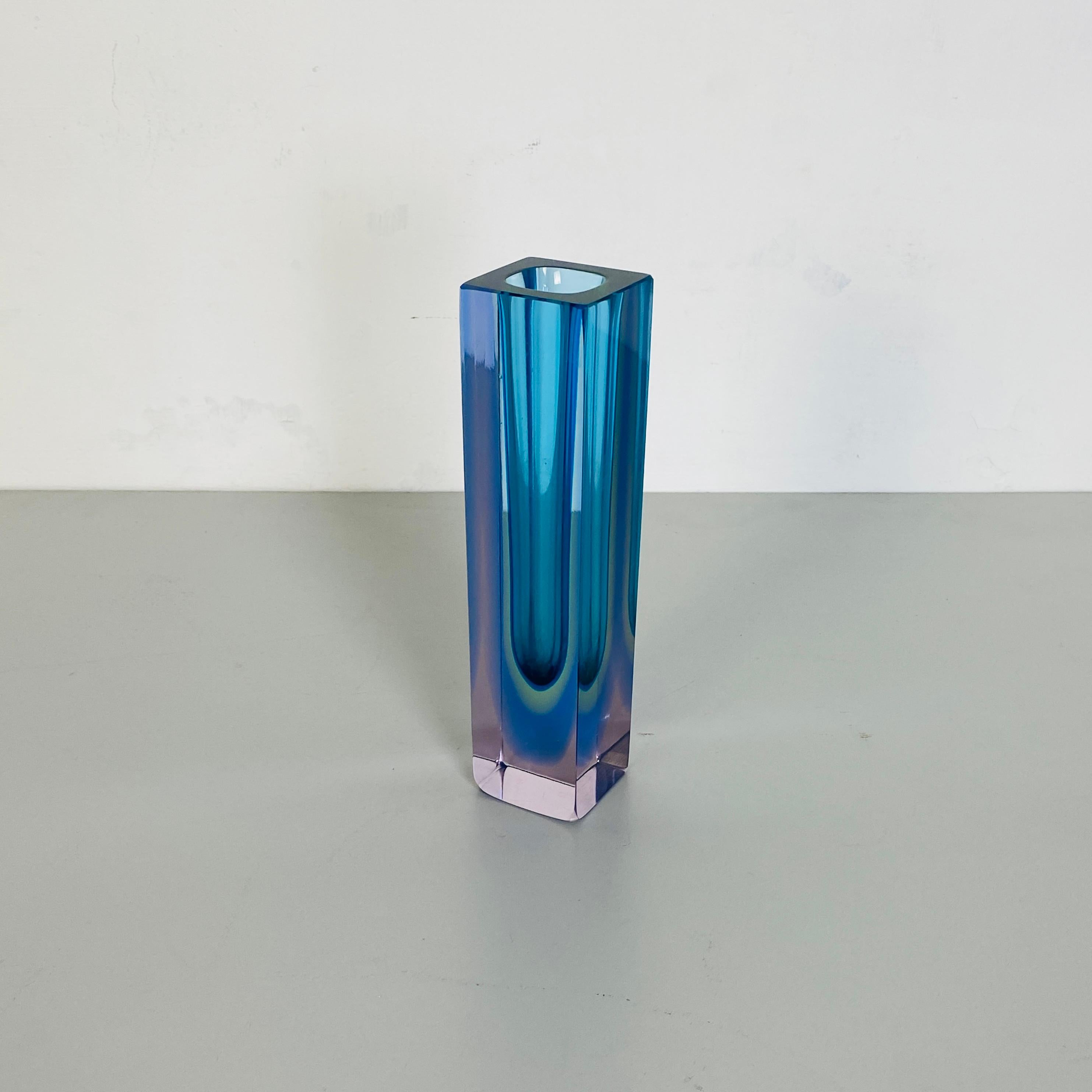 Italian Mid-Century Modern Blue Murano Glass from Sommersi Series, 1970s 1