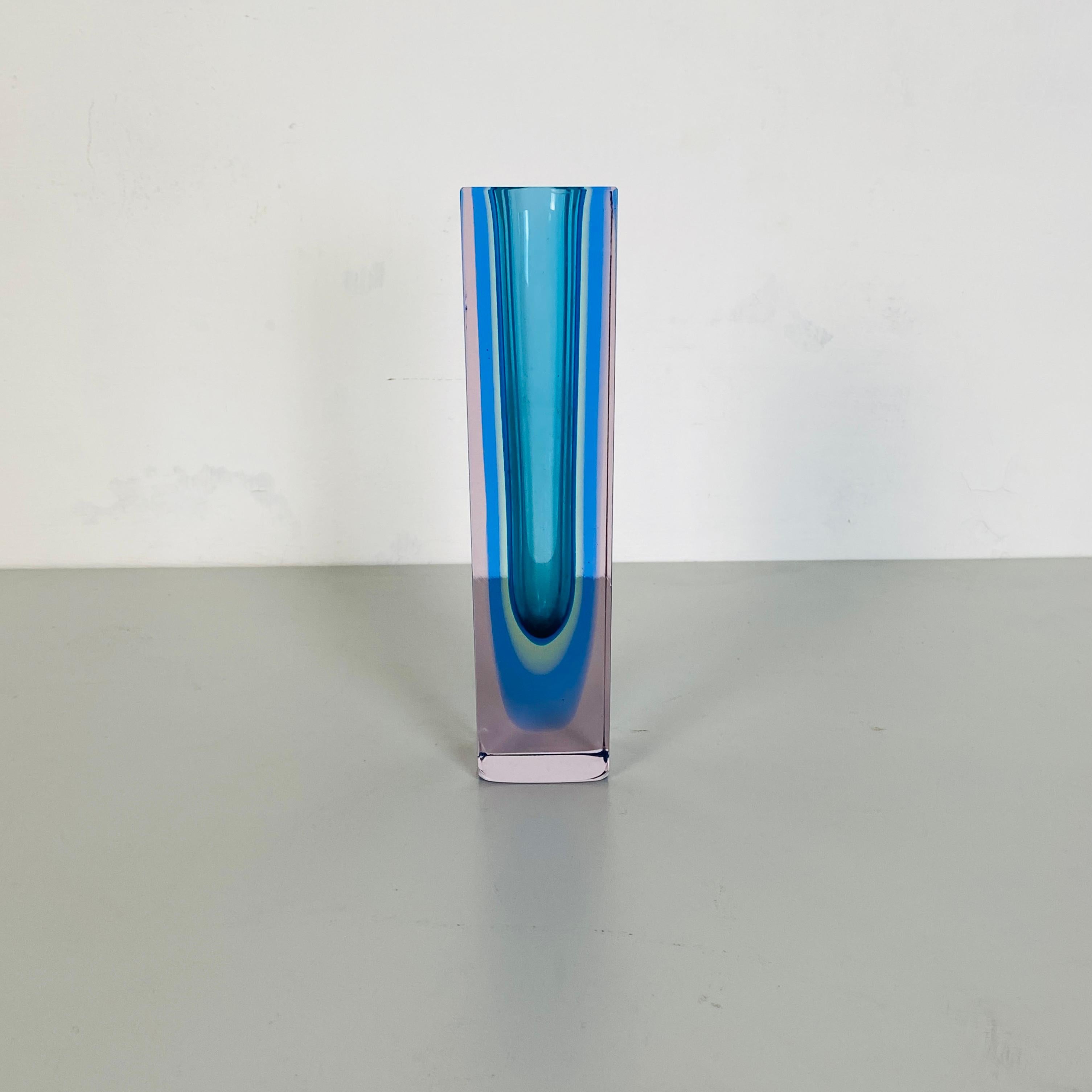 Italian Mid-Century Modern Blue Murano Glass from Sommersi Series, 1970s 2