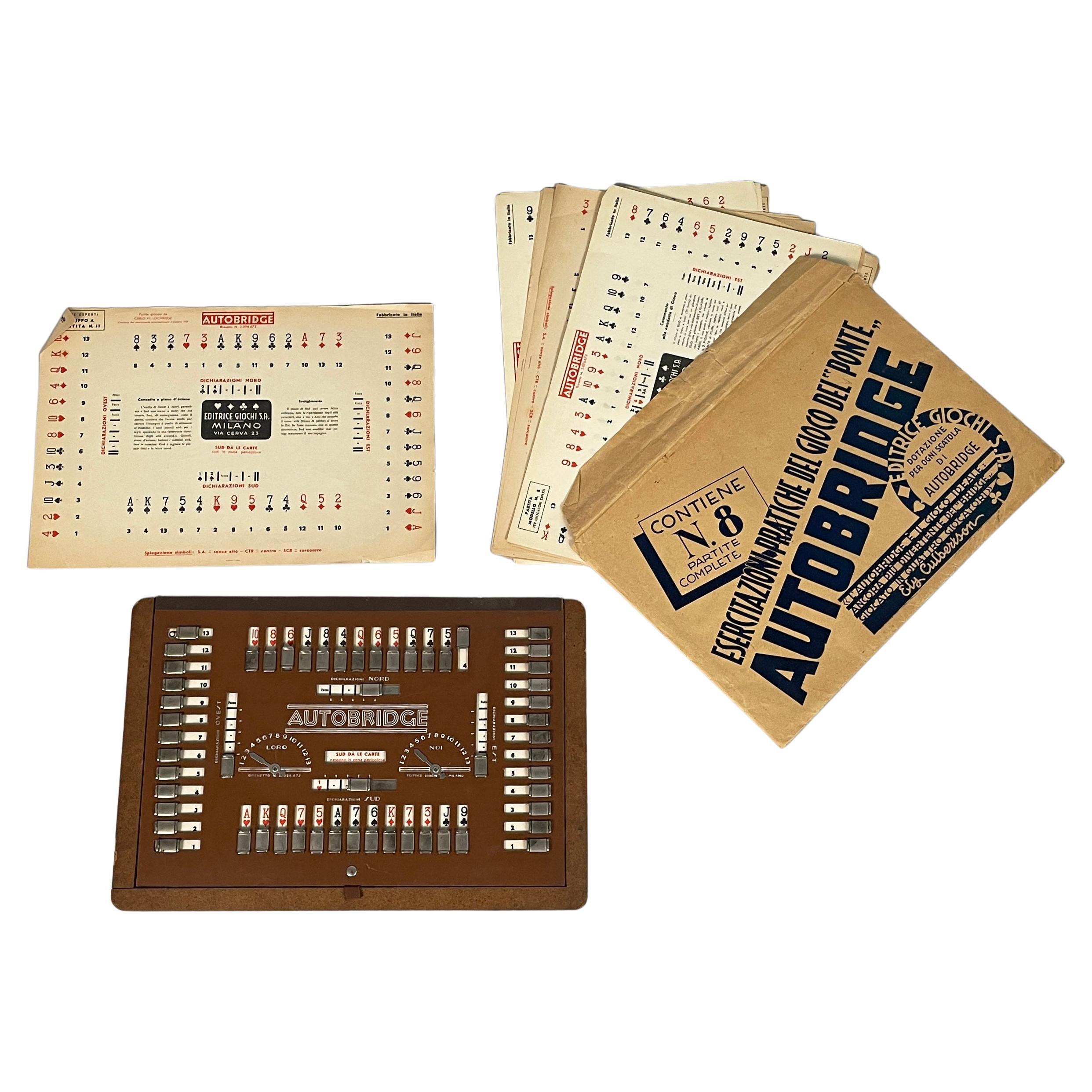 Italienisches Brettspiel aus der Mitte des Jahrhunderts, Autobrige, 1930er Jahre im Angebot