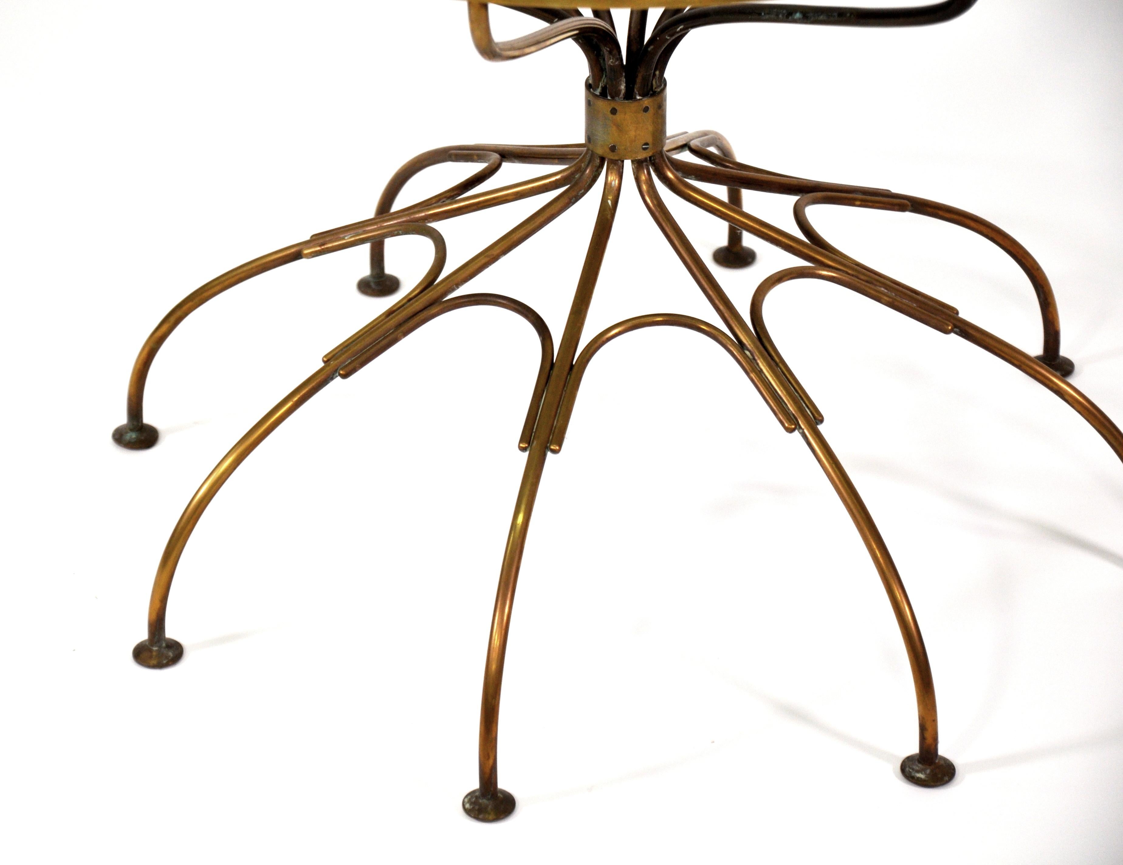 Italian Mid-Century Modern Brass and Glass Spider Side Table 5