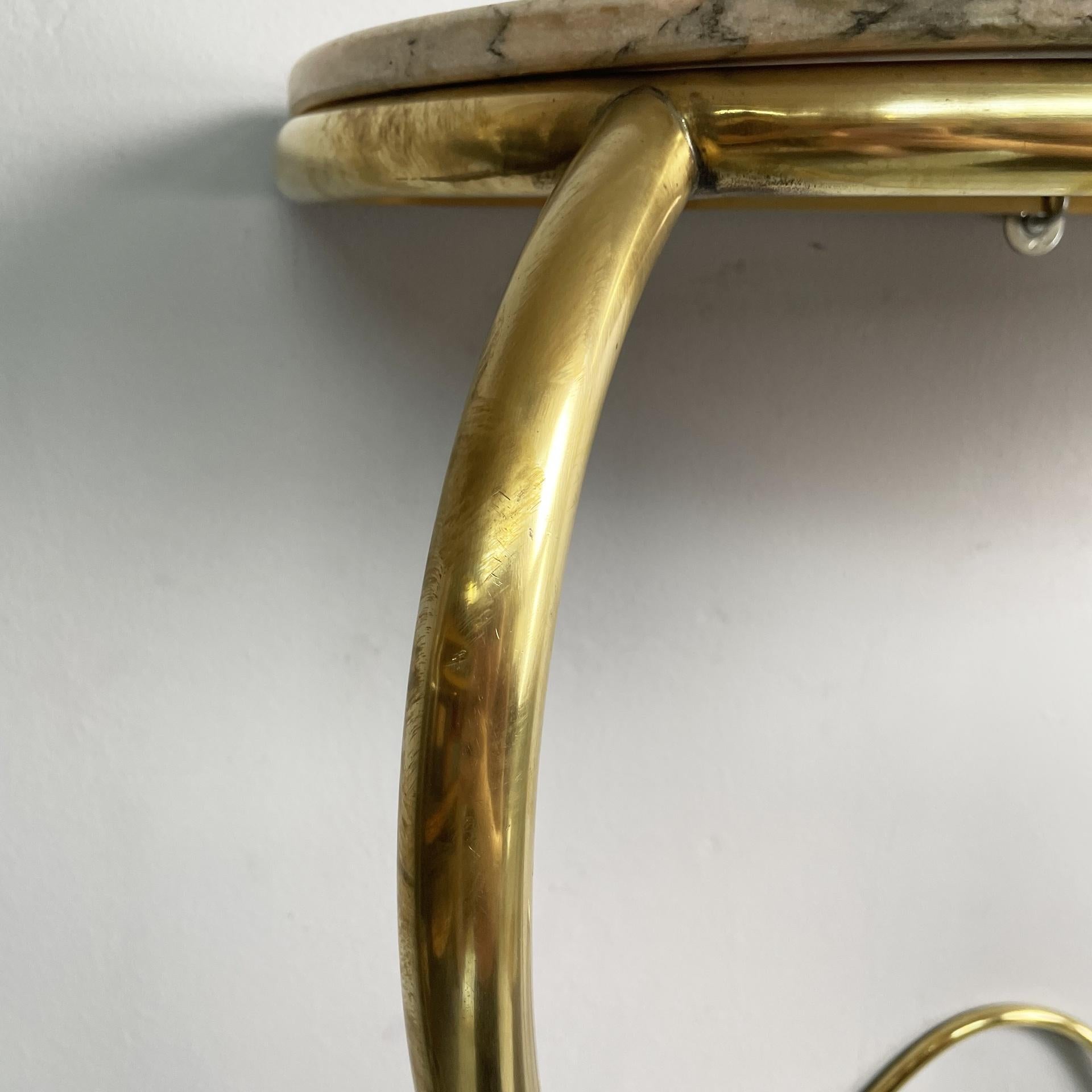 Italian mid-century modern brass and marble console by Carlo Enrico Rava, 1940s en venta 7