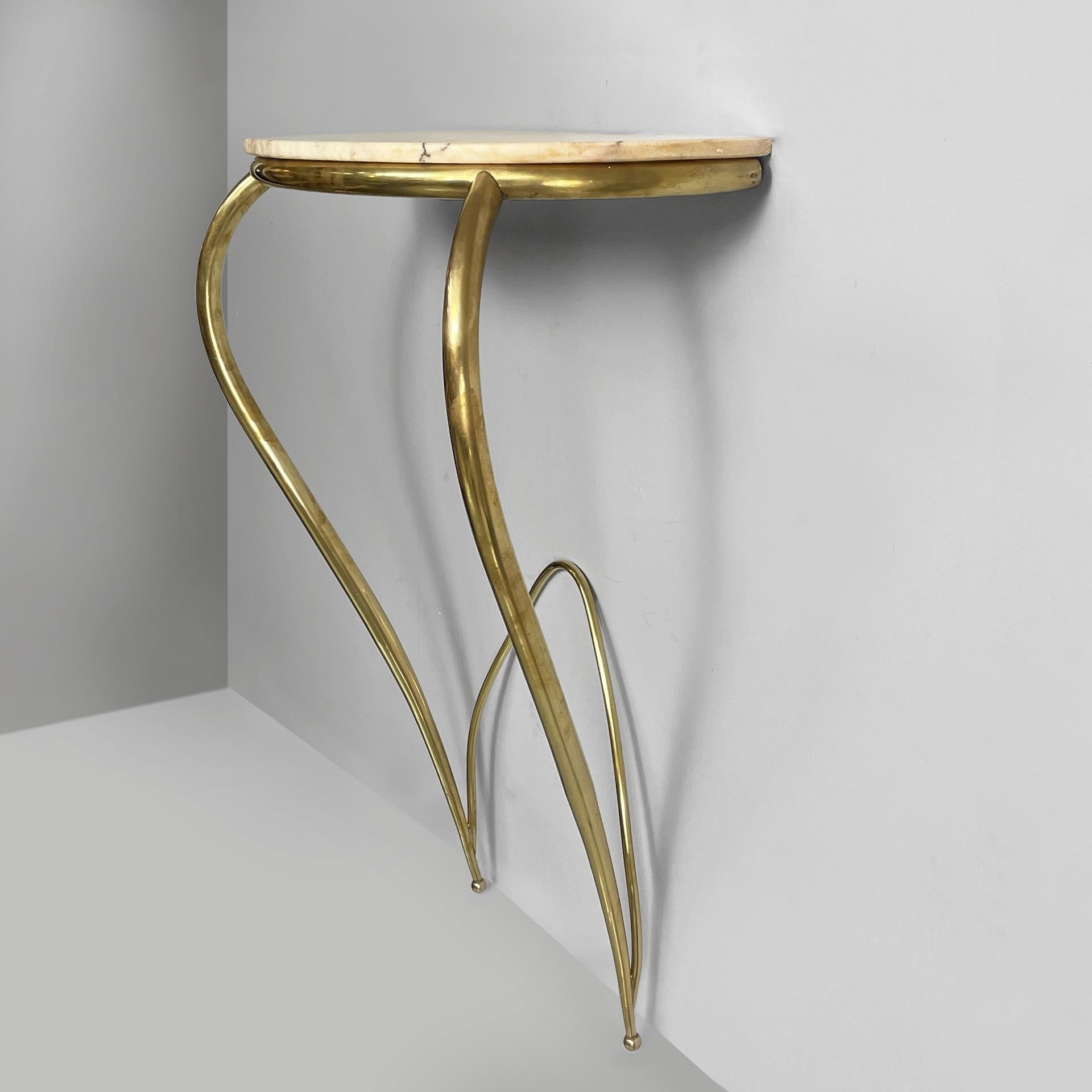 Italian mid-century modern brass and marble console by Carlo Enrico Rava, 1940s Moderno de mediados de siglo en venta