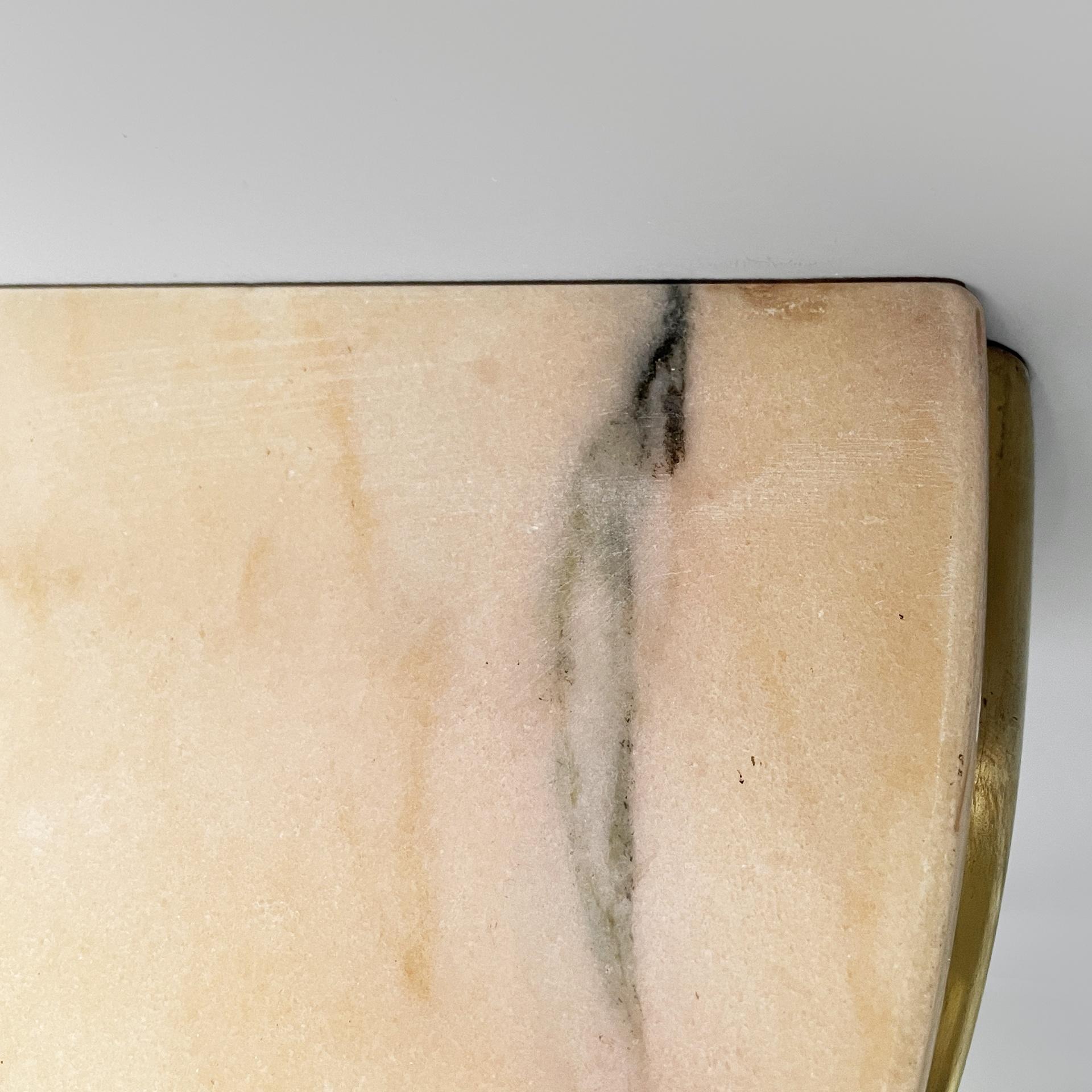 Italian mid-century modern brass and marble console by Carlo Enrico Rava, 1940s Mid-20th Century en venta
