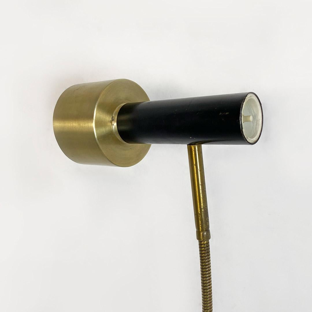 Italian Mid-Century Modern Brass and Metal Adjustable Floor Lamp by Stilux 1960s For Sale 2
