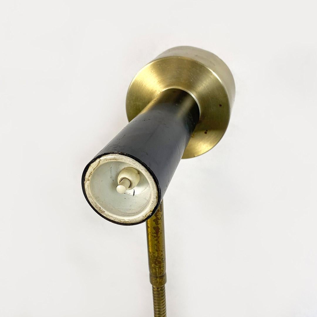 Italian Mid-Century Modern Brass and Metal Adjustable Floor Lamp by Stilux 1960s For Sale 3