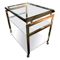 Italian Mid-Century Modern Brass Bar Cart