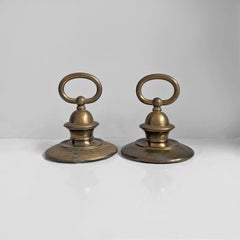 Italian mid-century modern brass doorstops, 1950s