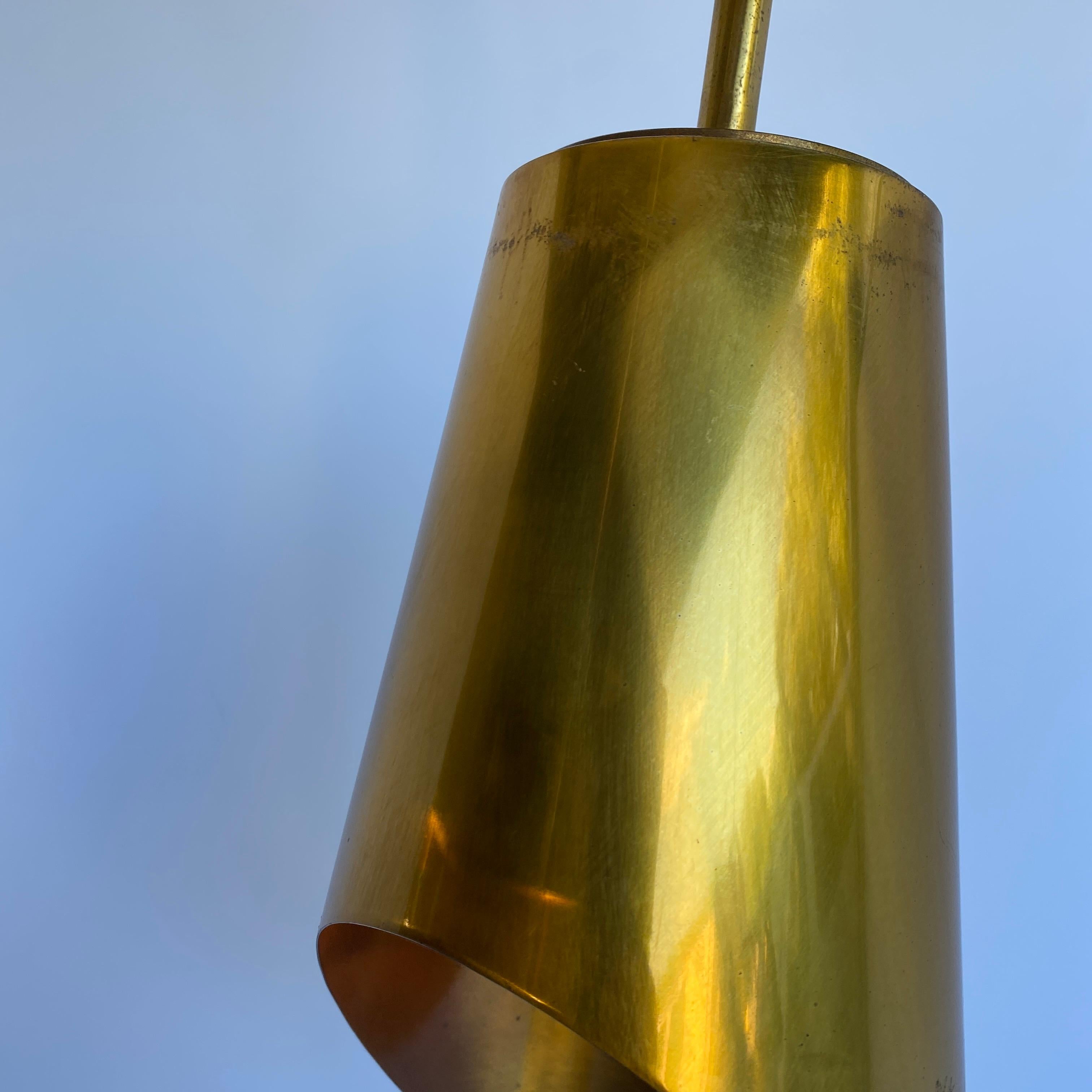 Italienische Mid-Century Modern Messing Staffelei Stehlampe und Malerei Stand mit Licht im Angebot 7