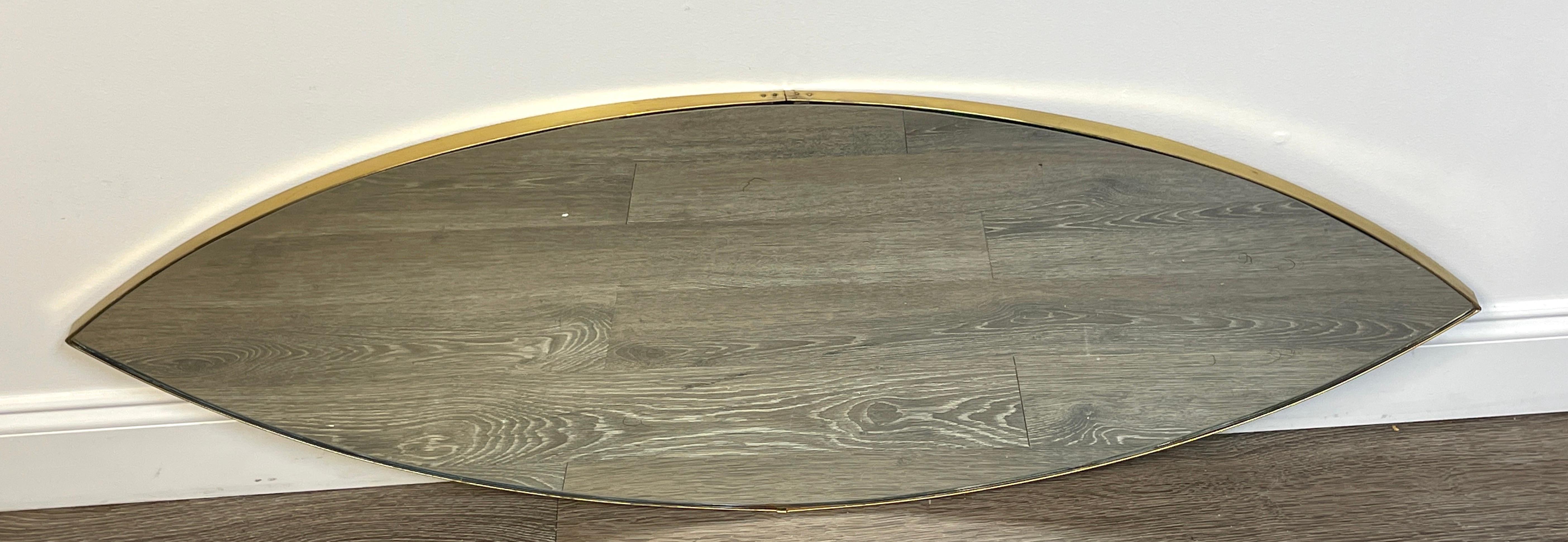 Miroir en laiton à points d'ellipse / 