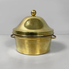 Italian mid-century modern brass glass tableware set by Gabriella Crespi, 1950s