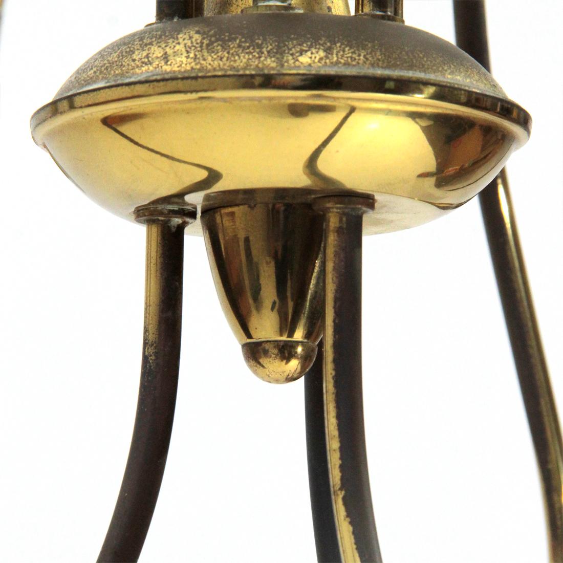 Italian Mid-Century Modern Brass Pendant Lamp, 1950s 3