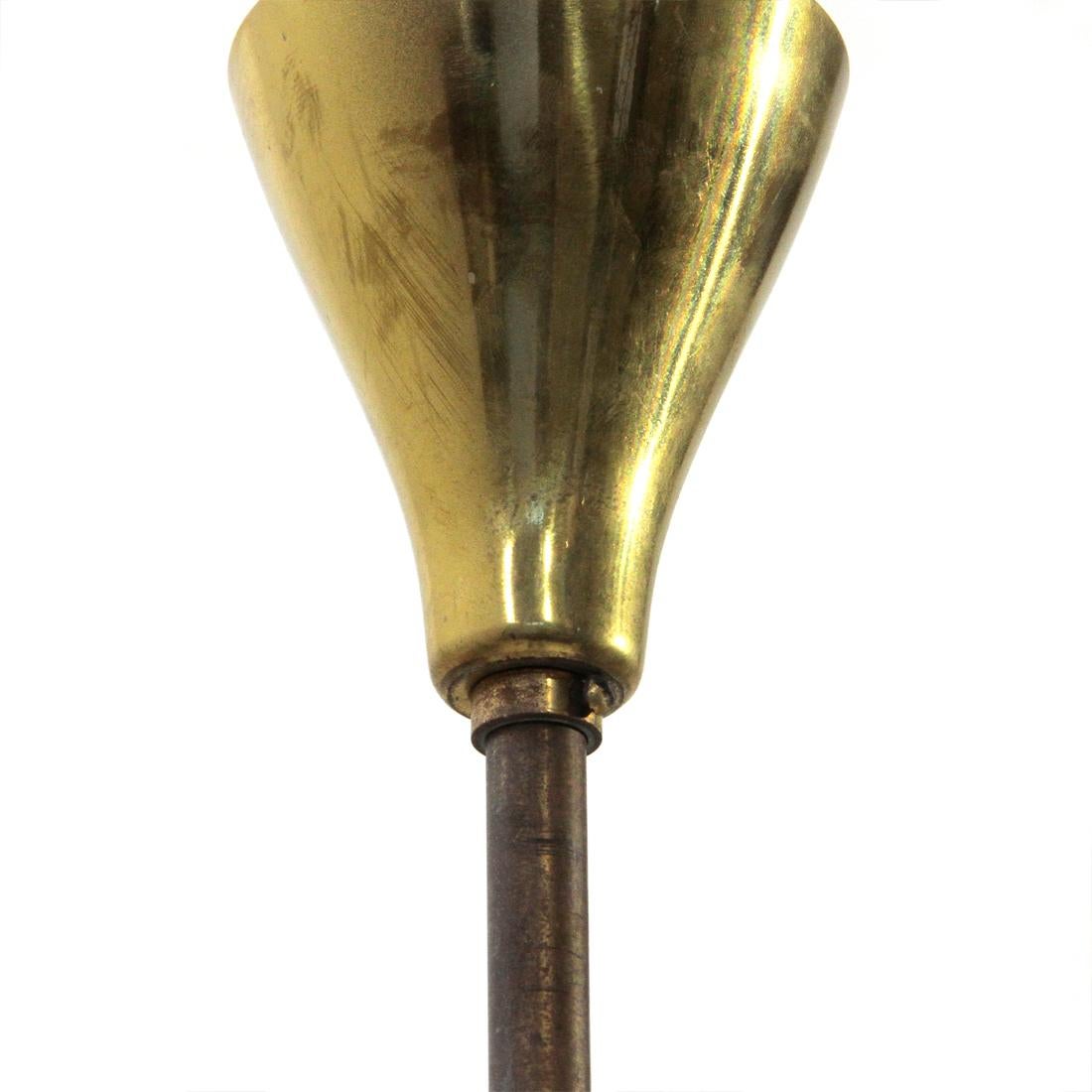 Italian Mid-Century Modern Brass Pendant Lamp, 1950s 4