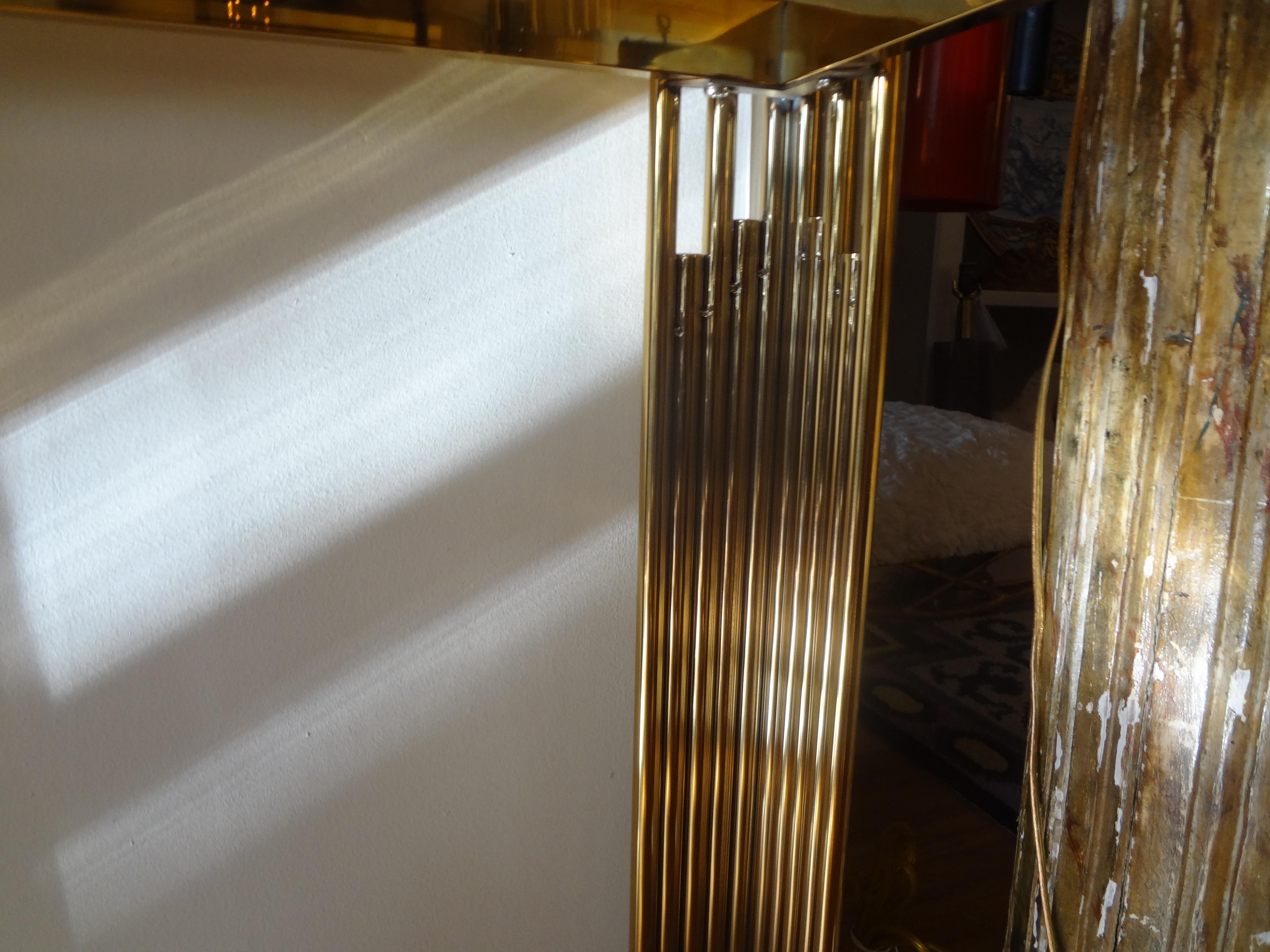 Italian Mid-Century Modern Brass Console Table 2