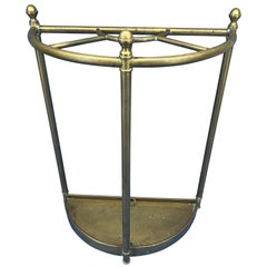 Italian Mid-Century Modern Brass Umbrella Stand