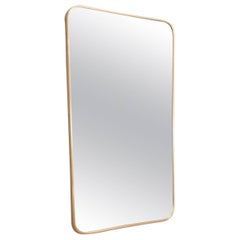 Italian Mid-Century Modern Brass Wall Mirror by Santambrogio De Berti, 1950s