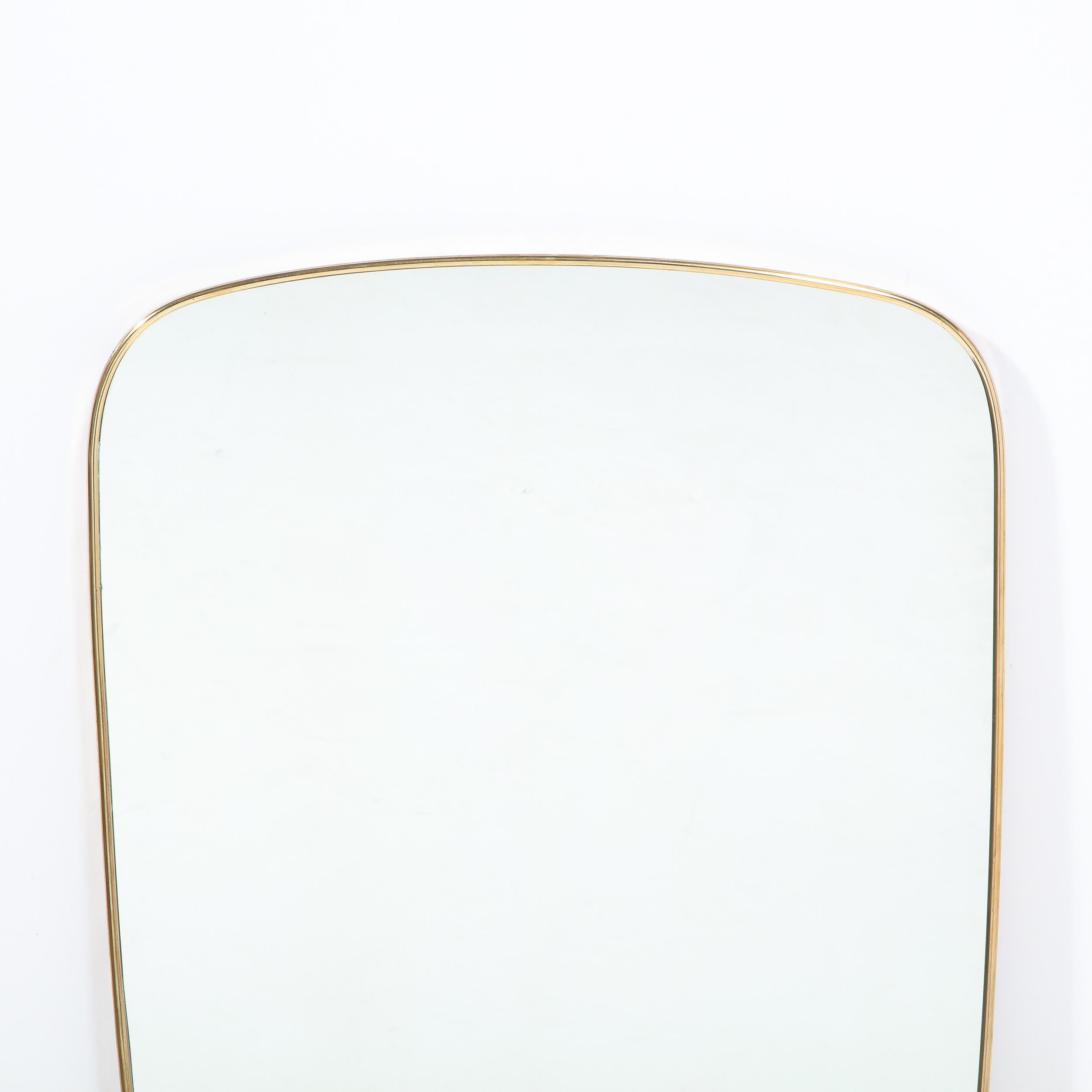 modern brass mirror