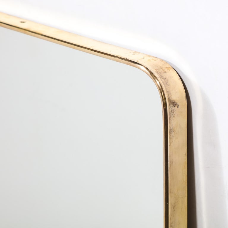 Italian MidCentury Modern Brass Wrapped Rectangular Shadowbox Wall